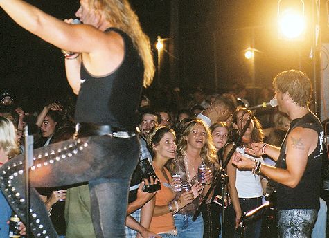 Crowd, John and Shane
